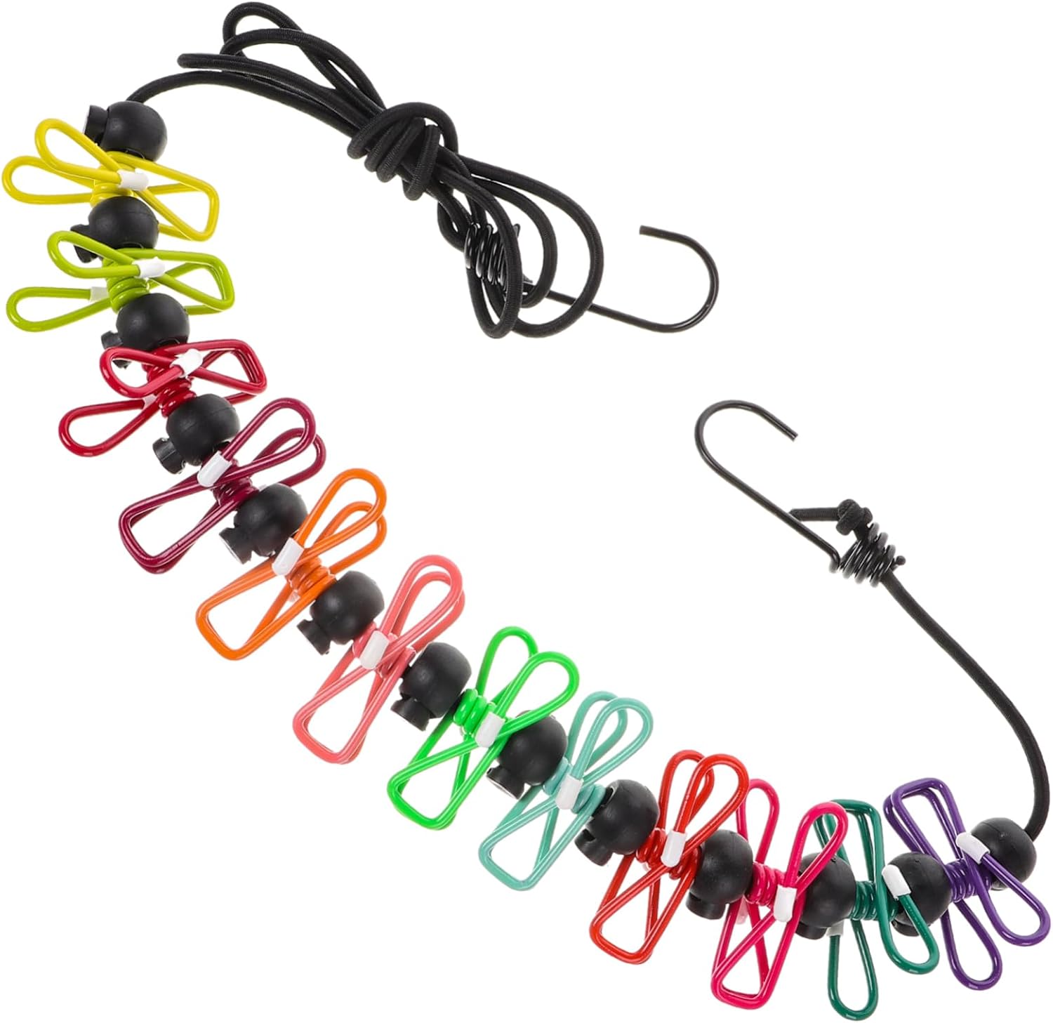 Holibanna Professional Windproof Clothesline with Skid Design for Camping and Outdoor Use Material with Clips for Secure Hanging