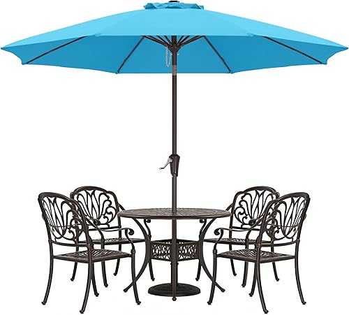 Miniatura 14 de ABCCANOPY Sombrilla de patio al aire libre de 7.5 pies, sombrilla de mesa con protección UV con manivela para una fácil instalación, adecuada