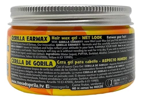 Miniatura 4 de Moco de Gorila efecto mojado Gorilla Earwax  Masilla de peinado de pelo extrema de larga duración Gorilla Earwax efecto húmedo es el último gel para