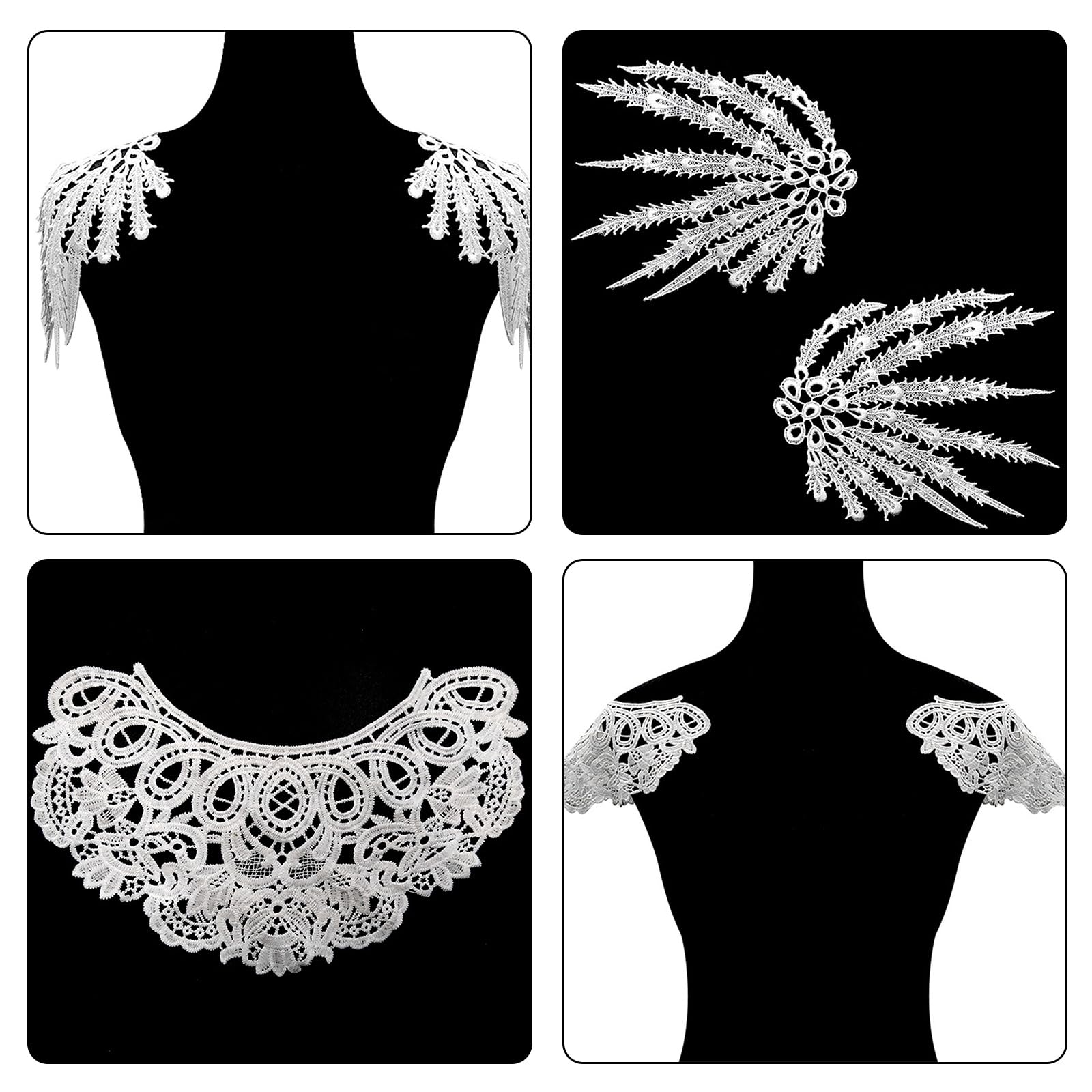 3D Flower Shoulder Appliques Polyester Silk Embroidery Shoulder Patches For Stylish Garment Enhancement Shoulder Decors