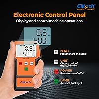 Vista 6 de Báscula Elitech LMC-100F+ de carga para refrigerante, 110 libras, de alta precisión, para Freon, para calefacción, ventilación y aire acondicionado
