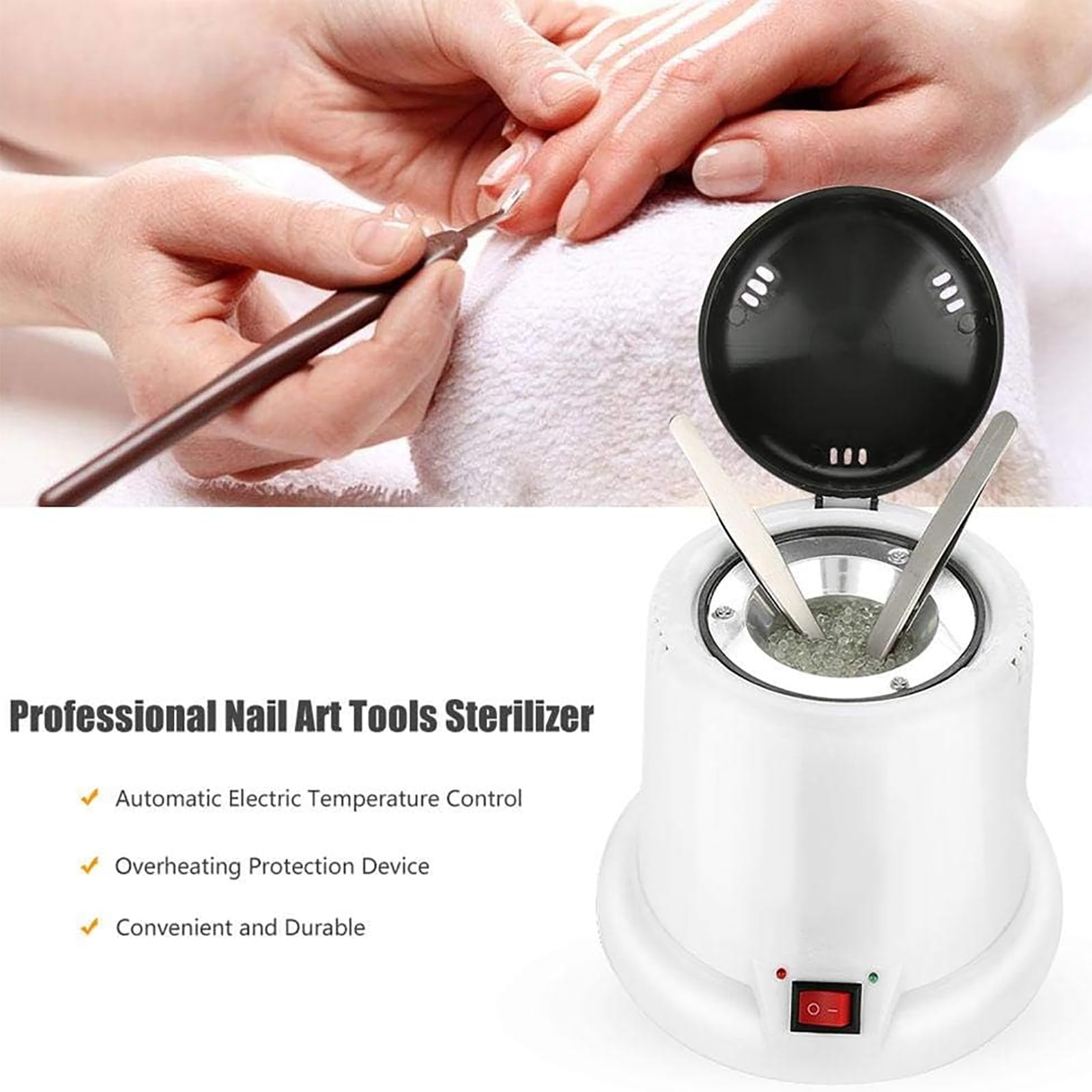 Amazon.co.jp: ネイルツール滅菌器、150℃高温、インジケータライト付き