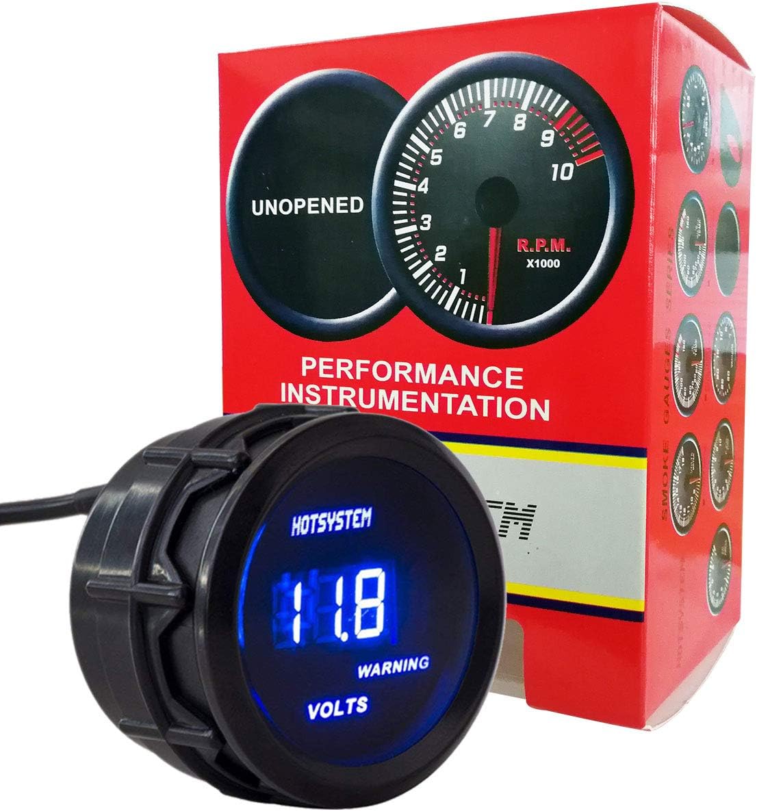Electronic Voltmeter Voltage Volt Gauge Meter Blue Digital LED 2inches 52mm for Car Vehicle Auto