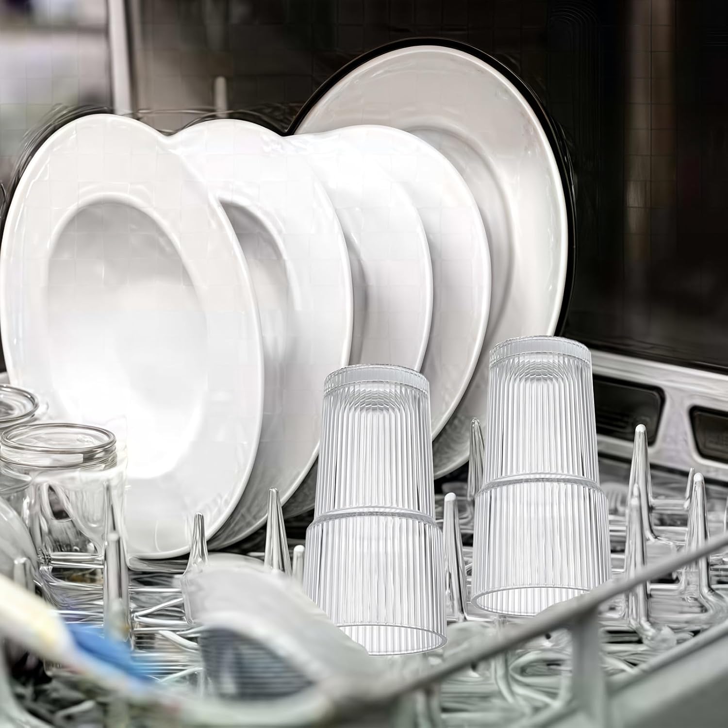 20oz Glass Cups with Lids and Straws,Glass Coffee Cups,Iced Coffee Cups with Lids, Smoothie Cup,Tumbler for Whiskey,Cocktail,Juice,Tea,Latte, 2 PCS - Image 9