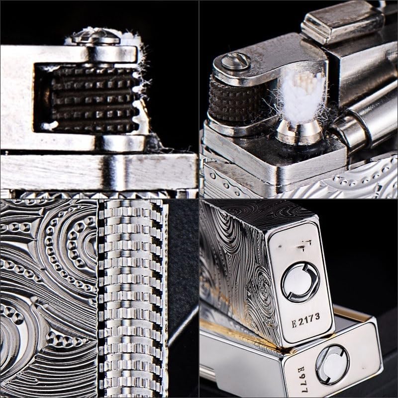 Encendedor Vintage Estrecho de Querosenos, Plata miniatura 4
