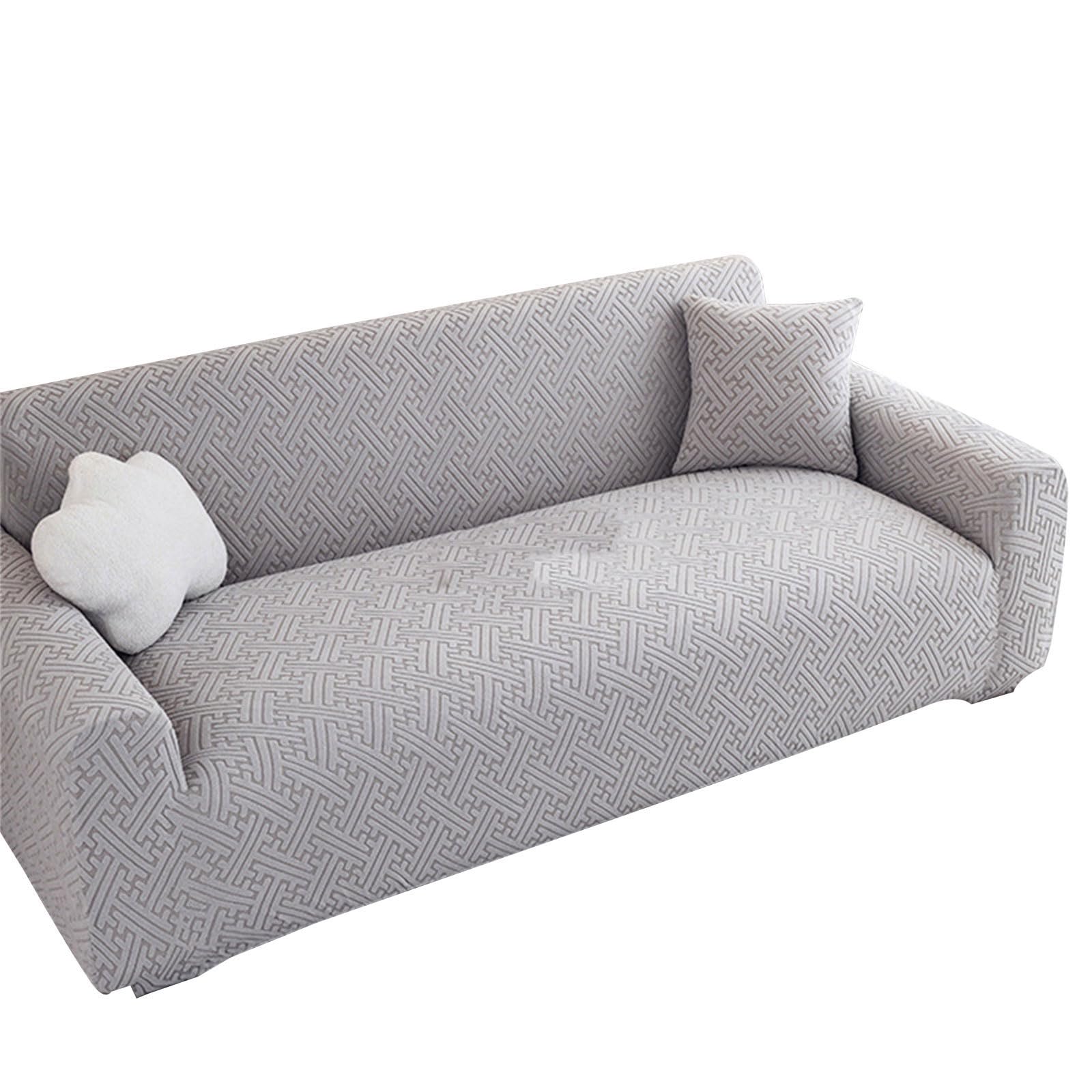 Buxuaaaa Grey Seats Sofa Armchair Covers Velvets Texture Sofa Couch Slipcovers With Armrests For Relaxation Stretch Couch Slipcover
