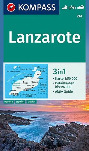Carta escursionistica n. 241. Lanzarote 1:50.000: Wandelkaart Schaal 1 : 50.000