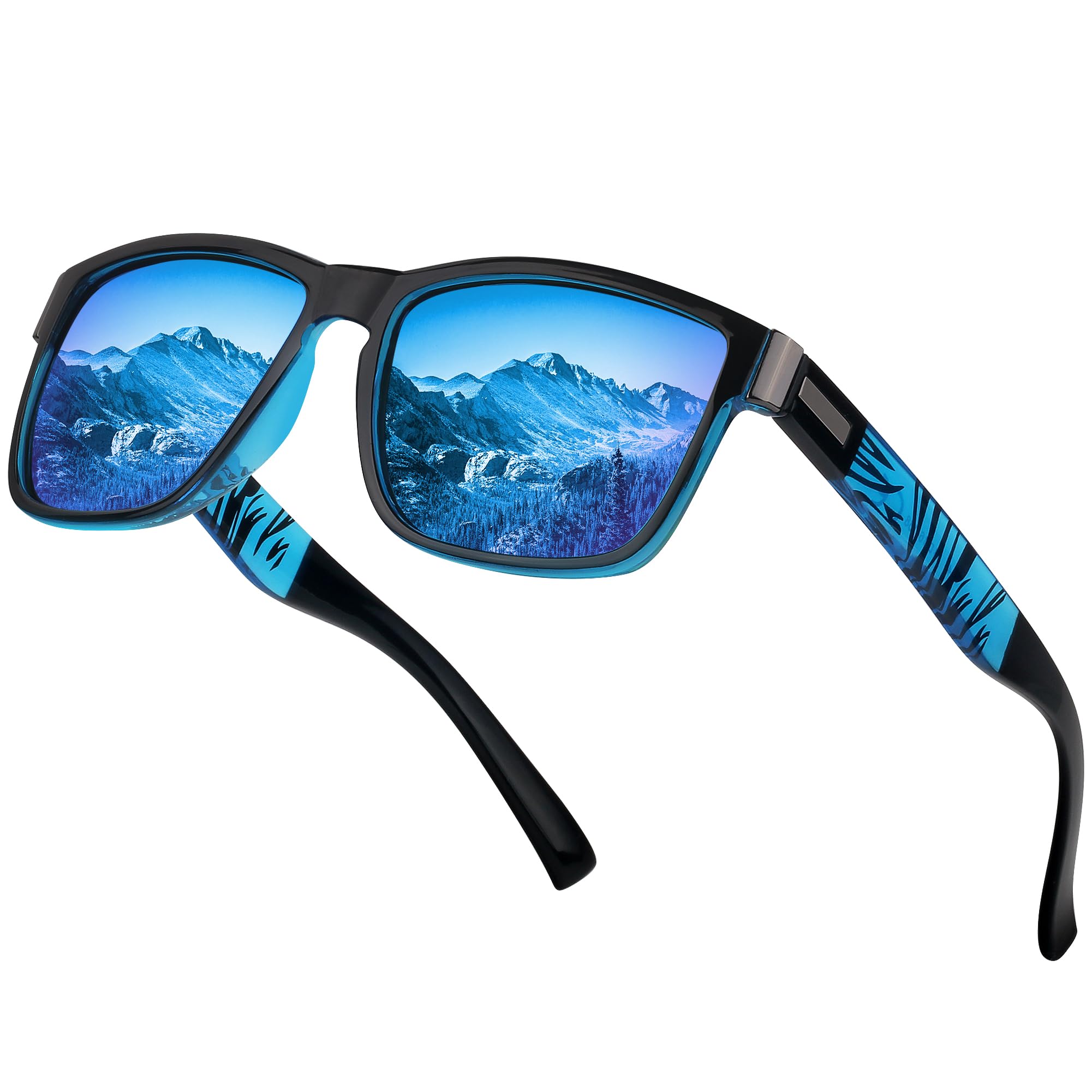 OccffySunglasses Mens Polarized Square Sun Glasses UV400 Shades for Men Womens Driving Travel Classic Sunglasses