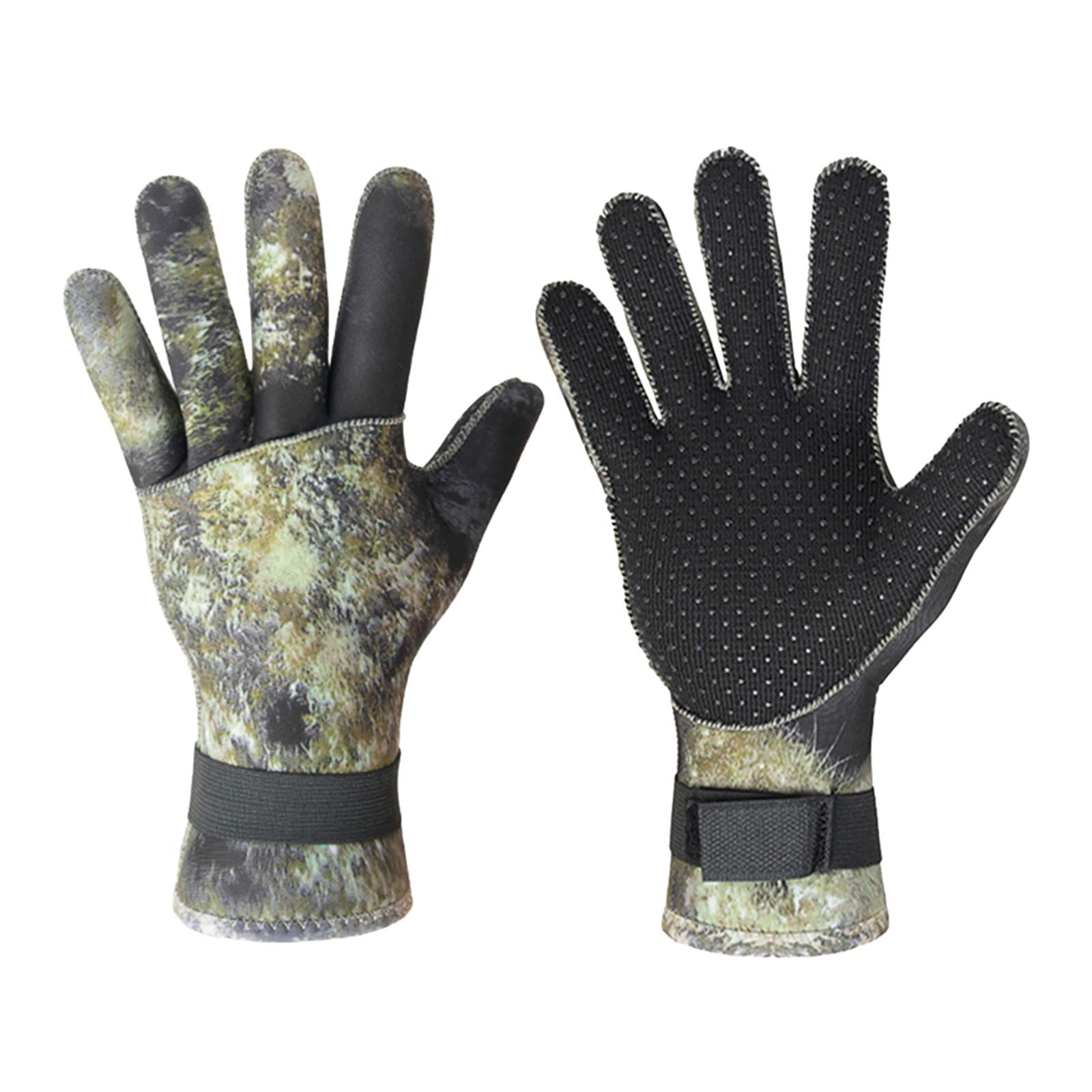 Guanti Da Immersione Guanti da immersione in neoprene da 3 mm Guanti da caccia subacquea Guanti mimetici da pesca antiscivolo Guanti da immersione caldi resistenti alla pugnalata Ampia Gamma Di Applic