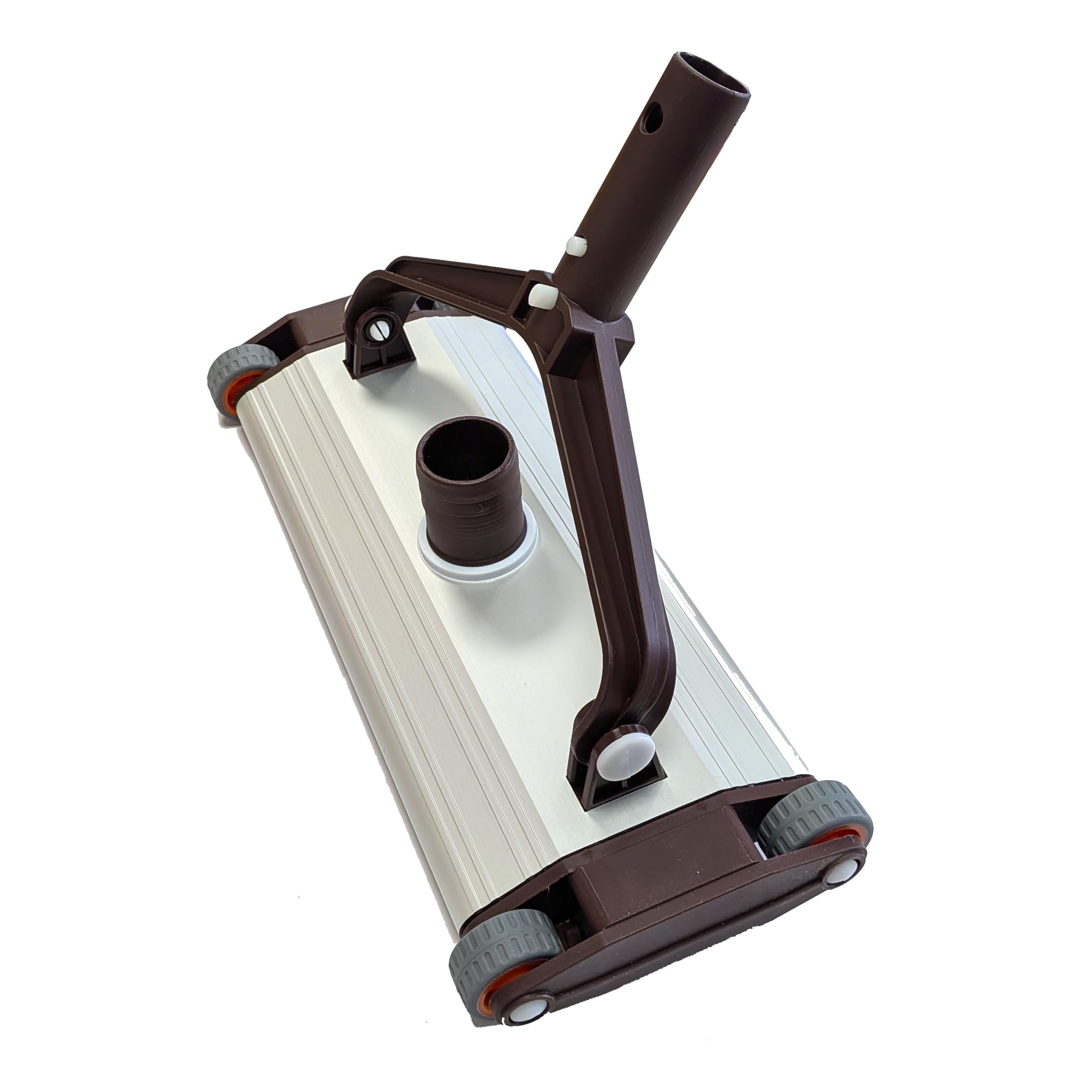 Kit de Limpieza Profesional conexión Clip para Piscinas Grandes - 1 Limpiafondos + 1 Pértiga + 2 Recogehojas + Cepillo Multiusos