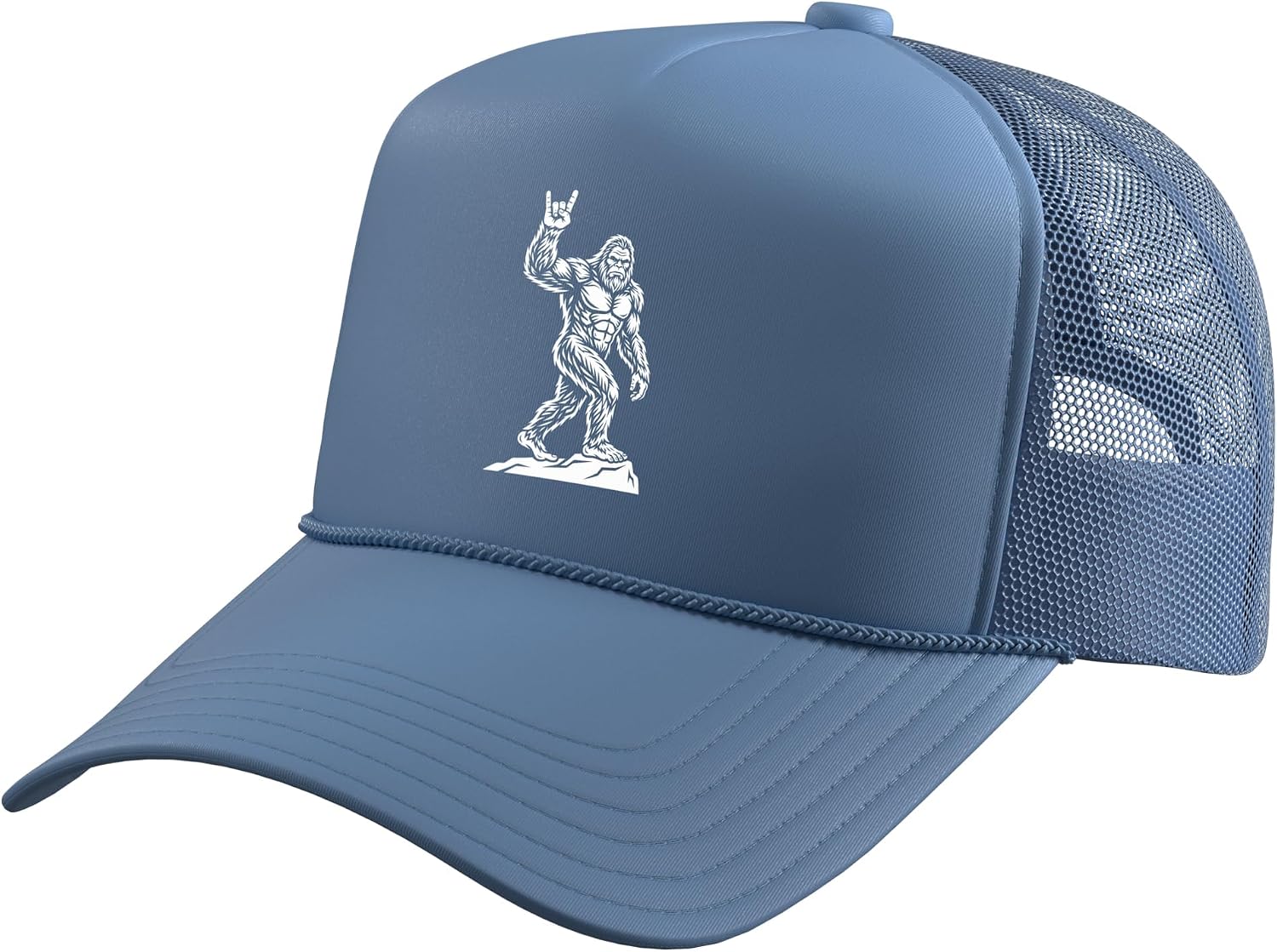 Bigfoot Sasquatch Funny Outdoors Nature Camping Trucker Hat with Adjustable Mesh Back