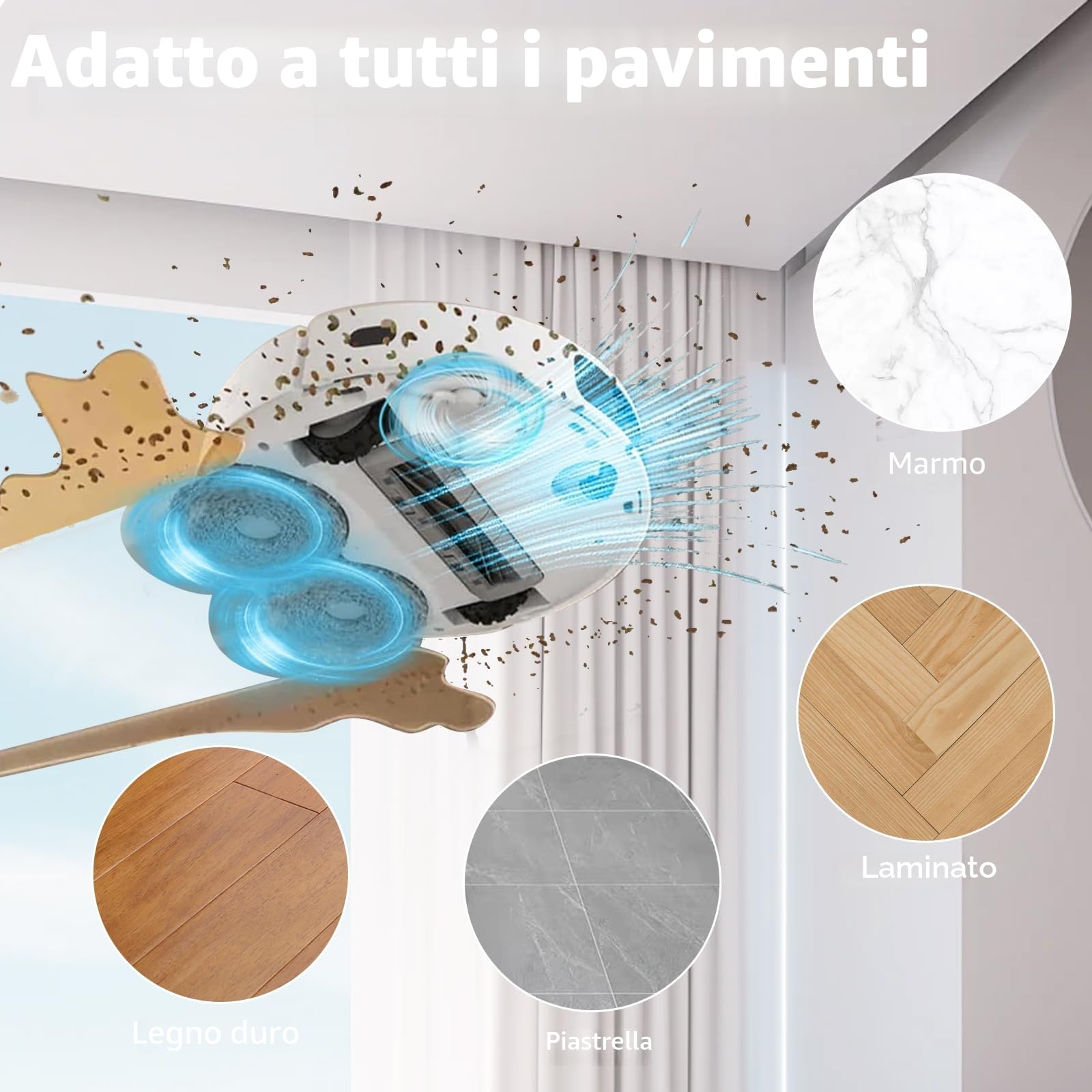 Soluzione detergente da 2000 ml per robot aspirapolvere Dreame L10 Ultra / L20 Ultra / L30 Ultra / L40 Ultra / L50 Ultra / X50 Ultra / X40 Ultra / X40 Master / X30 Ultra Serie, soluzione