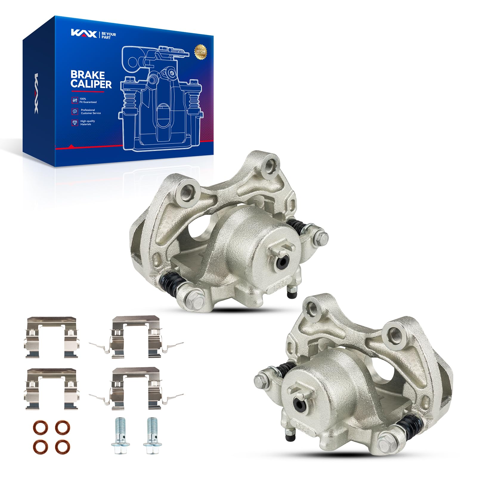 KAX Disc Brake Caliper Assembly Fit for Nissan Altima 2005-2006 2.5L, Altima 2002-2004, Maxima 2002-2003, Altima 2005-2006 3.5L, Infiniti I35 2002-2004, Front Left and Right 2PC