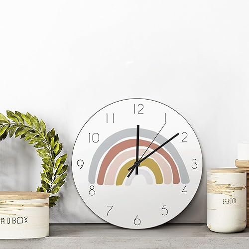 Miniatura 2 de ArogGeld Reloj de pared para decoración de guardería, estilo bohemio, con pilas, 15 pulgadas, silencioso, sin tictac, moderno, para dormitorio, sala