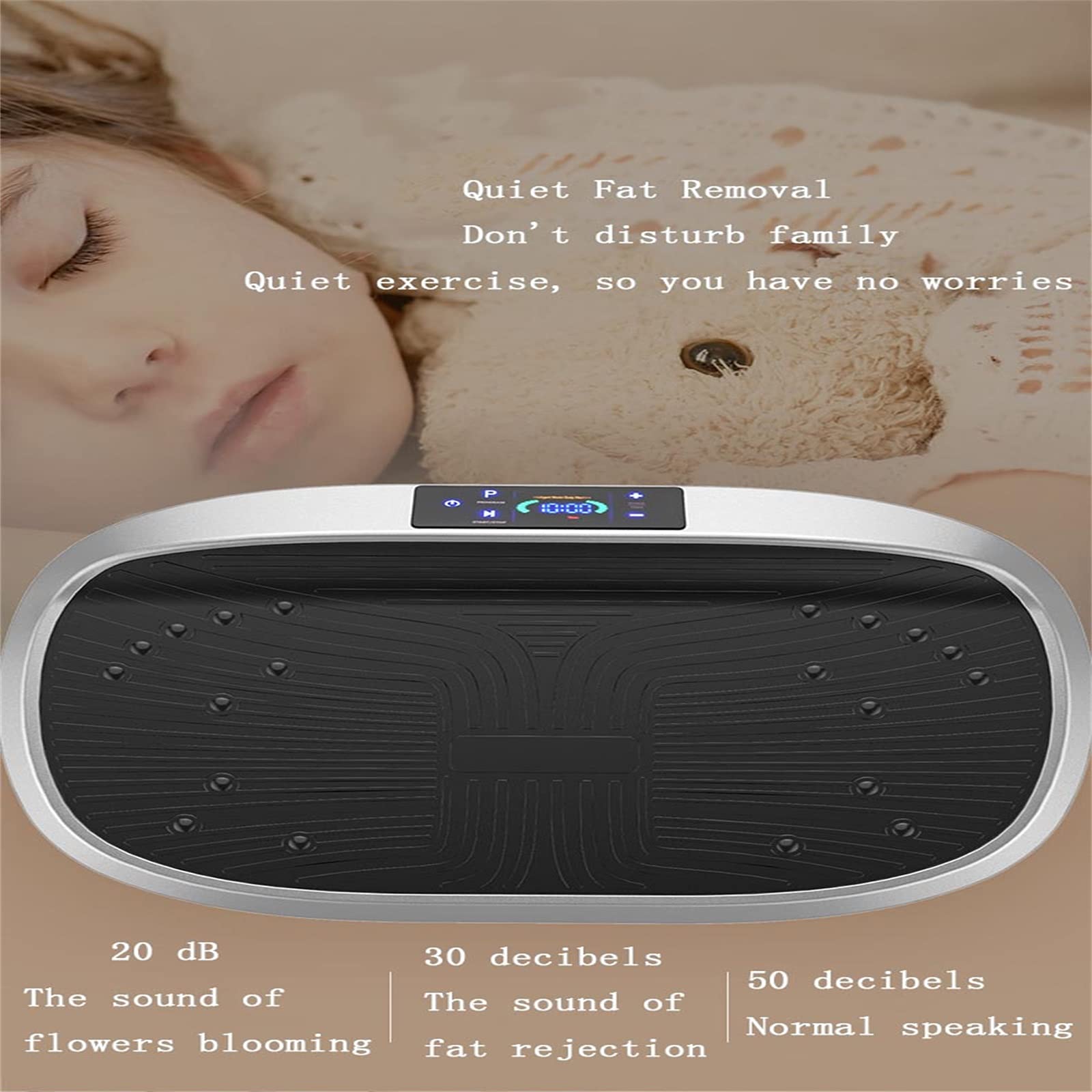 Pedane vibranti, Pedana Vibrante con Altoparlante Bluetooth, Telecomando, 2 Fasce di Resistenza, Allenatore Fitness Vibrante per Perdita di Peso e Corpo