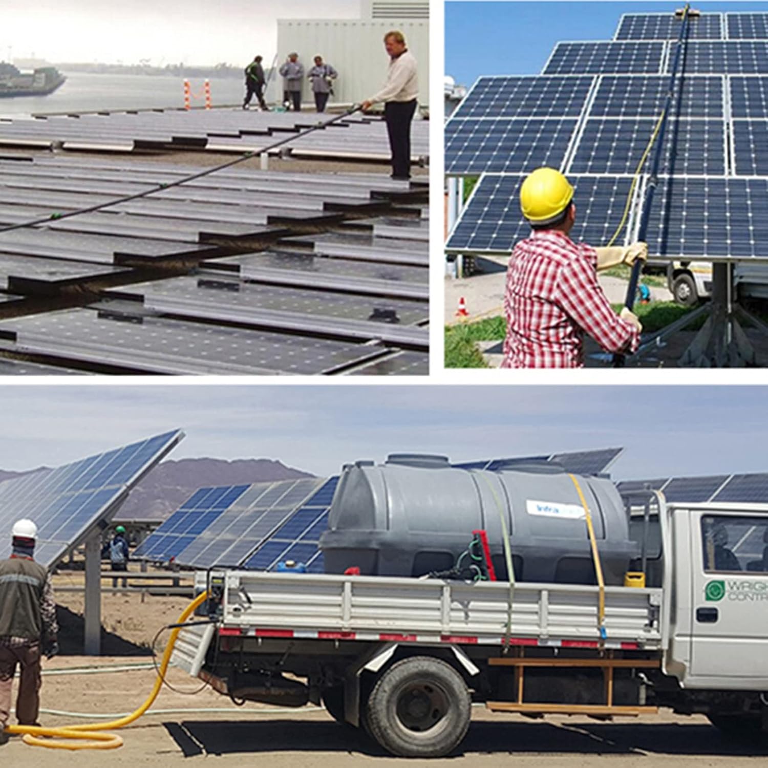 Water Fed Pole Kit, Window Cleaning Kit with Extension Pole, Outdoor Window Cleaner, Solar Panel Cleaning Syste,7.2M/24FT-55cm