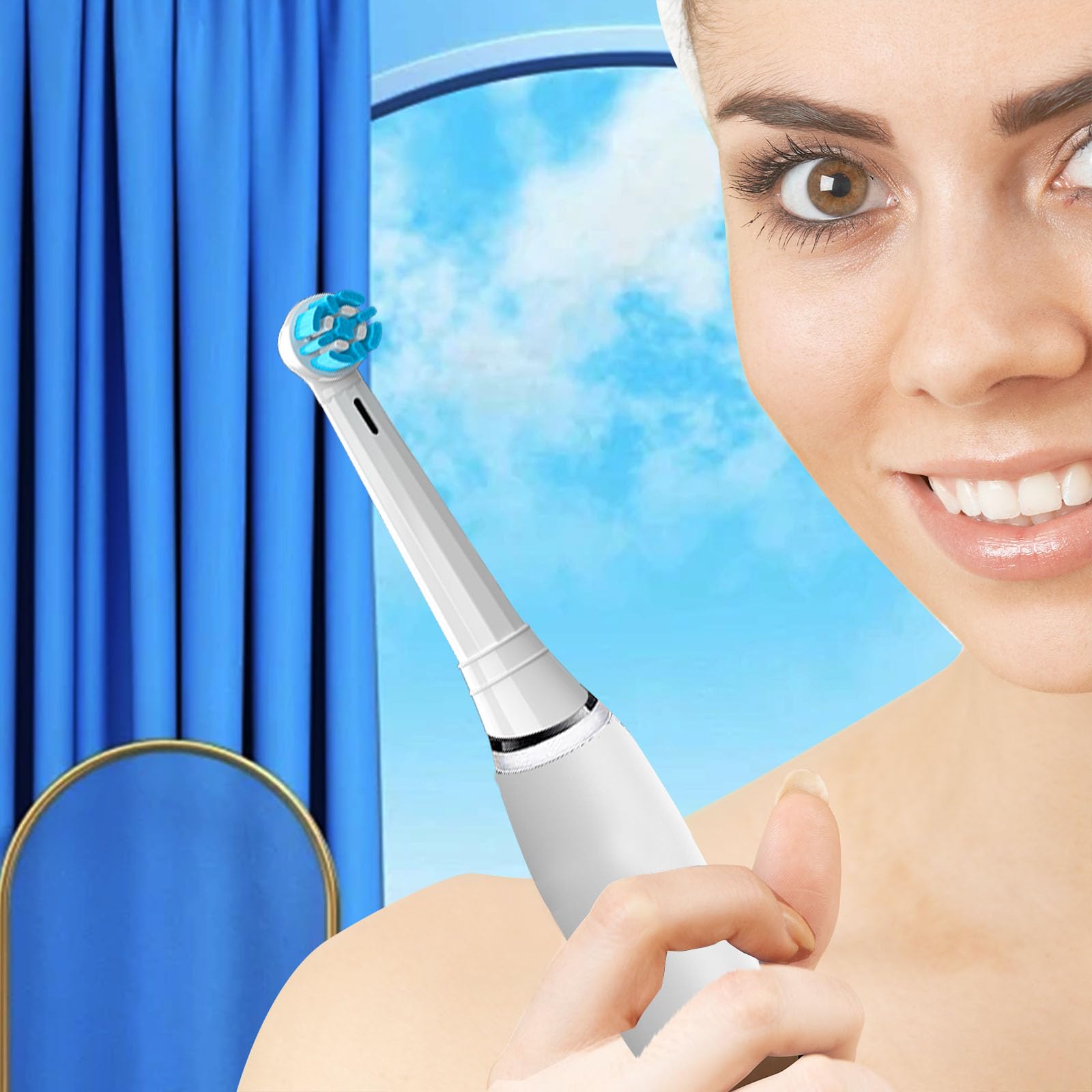 Ersatz-Zahnbürstenkopf kompatibel mit Oral B IO, Ersatzköpfe für Oral B IO 3 4 5 6 7 7G 8 9 10 Serie elektrische Zahnbürsten, Schwarz, 12 Stück