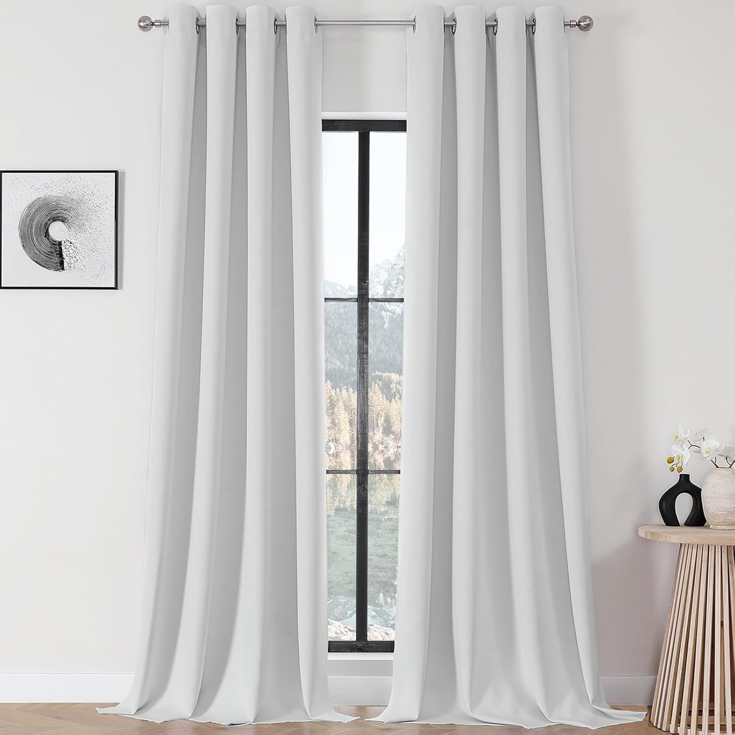Joydeco Blackout Curtains 108 Inch Length 2 Panels Set