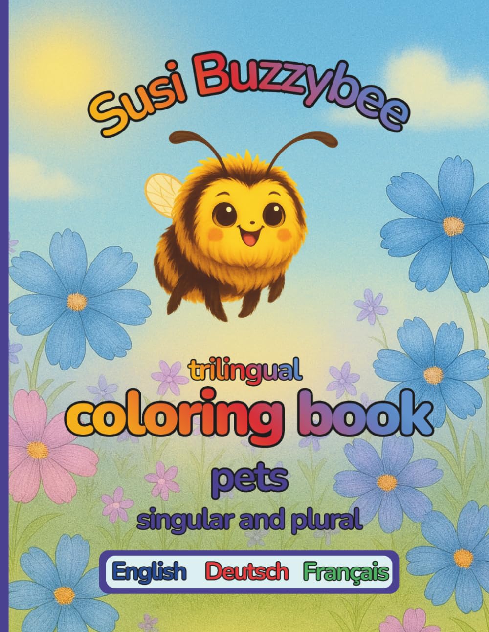 Susi Buzzybee, pets singular and plural: trilingual coloring book (Susi Humselbrumm)