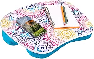 LapGear MyStyle Portable Lap Desk with Cushion - Mandala Pattern, Fits up to 15.6 Inch Laptops