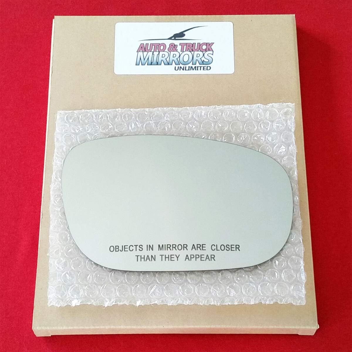 Mirror Glass + Full Size Adhesive Pad for 2006-2010 Dodge Charger Passenger Side Replacement (2006 2007 2008 2009 2010 06 07 08 09 10)