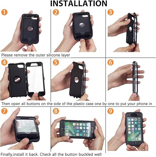 Miniatura 7 de I-HONVA Funda para Galaxy Note 20 a prueba de golpes, protección de cuerpo completo 3 en 1 sin protector de pantalla Funda resistente para Samsung