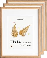 Vista 689 de Fun Memories Portarretratos de metal de 16 x 20 pulgadas con paspartú de 11 x 14 pulgadas, acabado de aluminio cepillado, parte delantera de vidrio