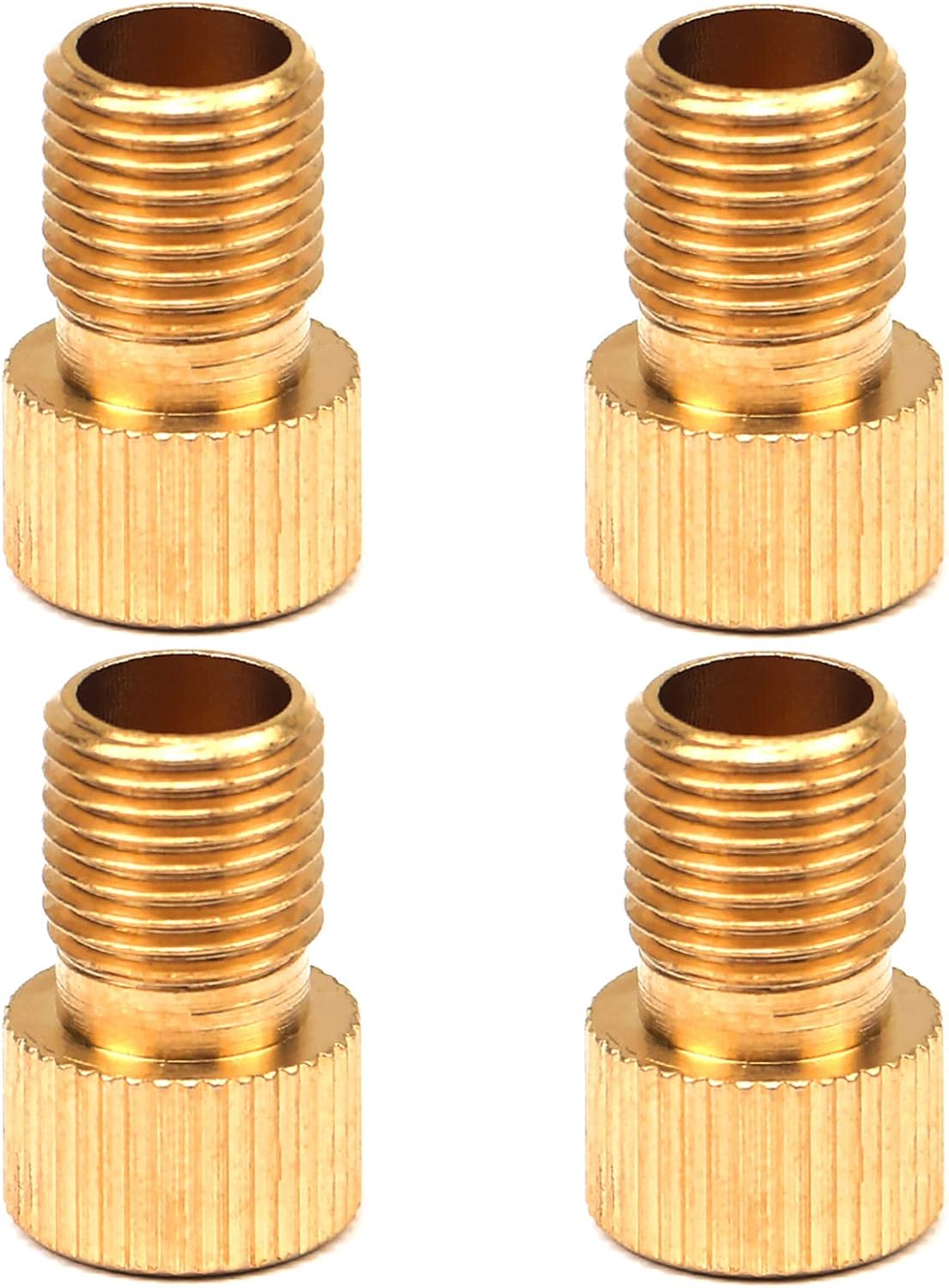 TCPENG® 4 PCS Presta to Schrader Bike Valve Adaptor, Brass Bike Pump