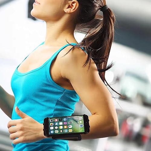 Miniatura 8 de Soporte universal para teléfono celular, rotación de 360, antebrazo, muñeca, entrenamiento, banda deportiva para Samsung Galaxy S25 S24 S23 S22 S21