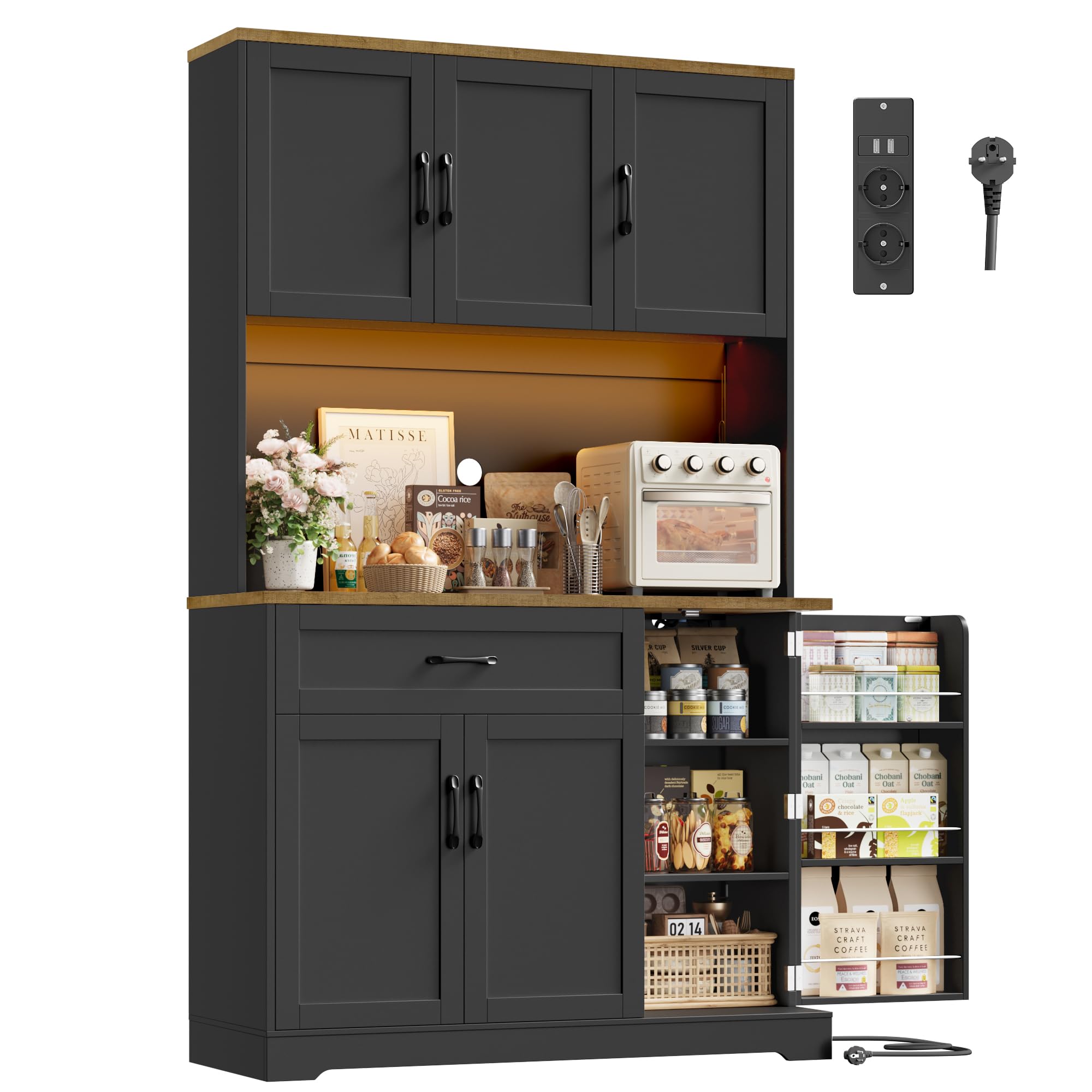 firfurd buffet haut led avec multiprises