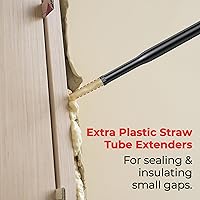 Vista 4 de Pistola aislante de espuma en aerosol profesional (2 pistolas de espuma + 8 boquillas), pistola de espuma expandible recubierta de teflón, pistola