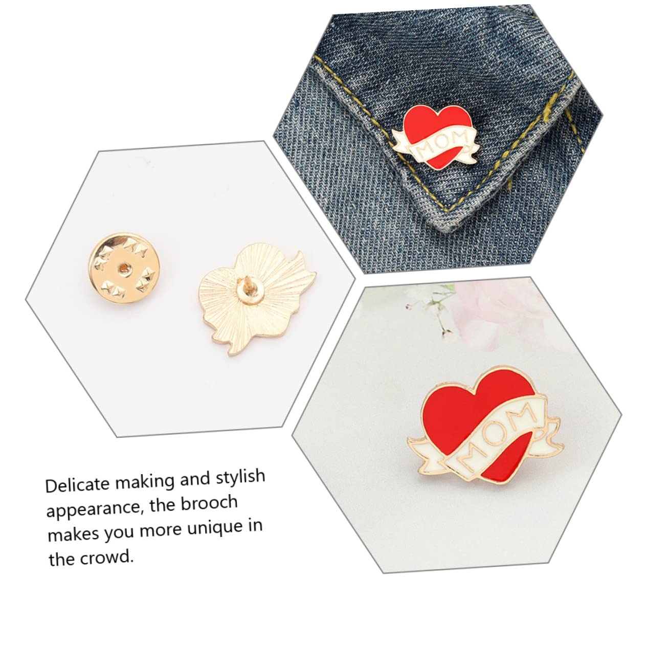 Liebes Brosche Muttertag Emaille Mütter Webstuhl Boutonniere Für Männerhochzeit Abs Legierungsbroschen Herzförmige Broschen Rucksackstift Brosche Mit Herz Rot