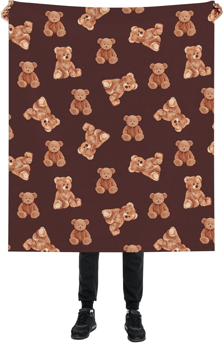 Cute Bear Blanket,Bear Soft Lightweight Throw Blanket for Sofa Couch Bed Room 50x60 inch
