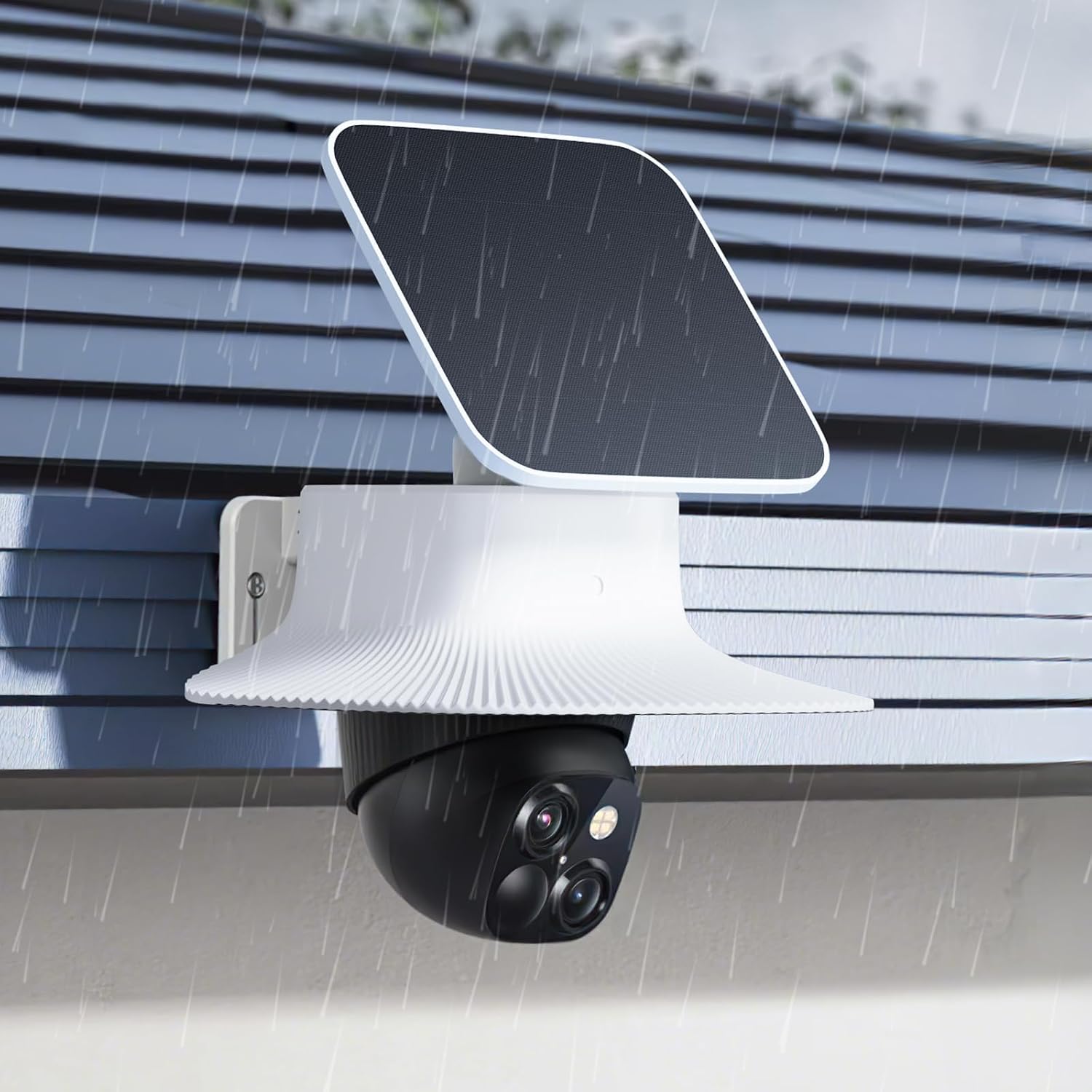 Rain Cover for Eufy SoloCam S340, Durable ABS Weatherproof Camera Sun Rain Shield, Easy Install Outdoor Security Camera Accessory (Eufy s340 Cover)