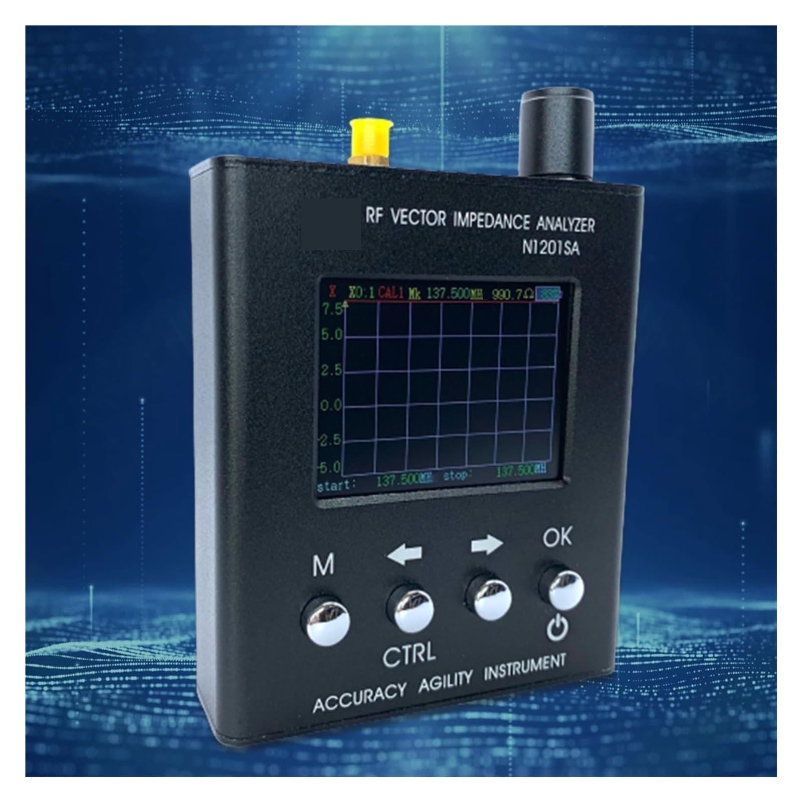 Analizador de Redes vectoriales Analizador De Antena De Espectro RF, 140M-2,7G, Impedancia De Precisión, Herramientas De Prueba De Pantalla TFT De 2,4 Pulgadas