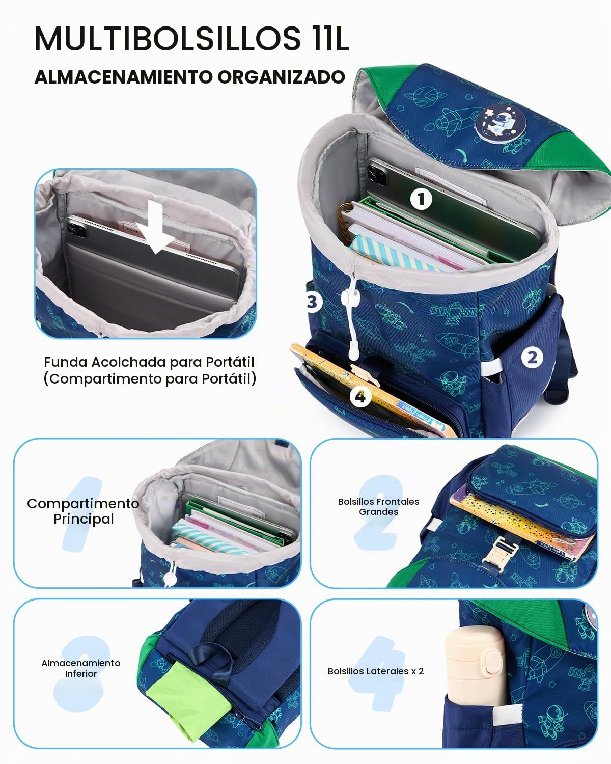 Amythe Mochila Ergonómica Niño 1° Escuela Aire Libre