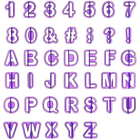 Amazon Lihao クッキー型 アルファベット 数字 型抜き 40個入り 0 9 A Z クッキー型 オンライン通販