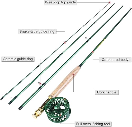 Miniatura 3 de Kit de caña y carrete Sougayilang para pesca con mosca en agua dulce y en agua salada