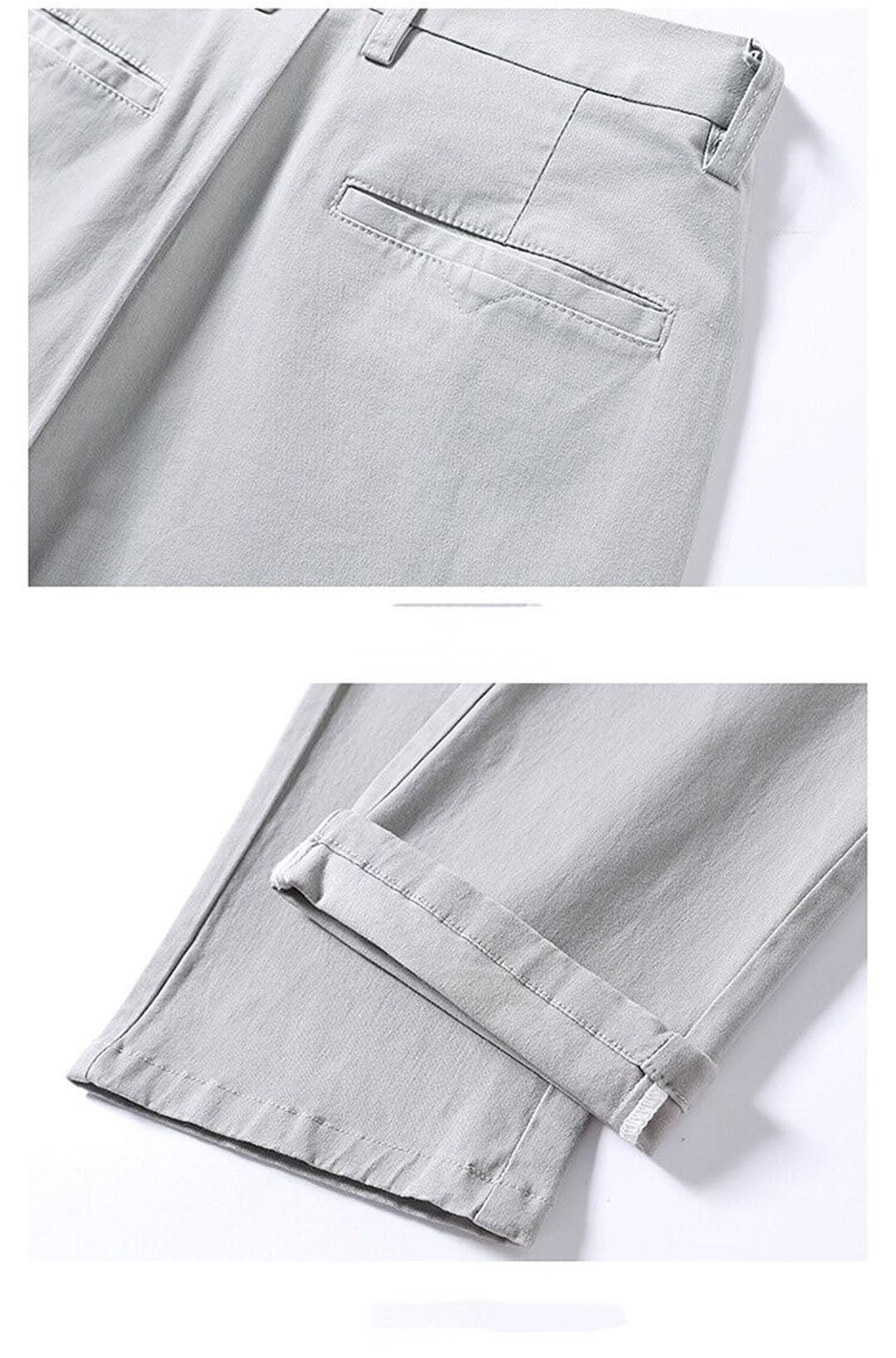 Vogrtcc Pantalones De Algodón Informales para Hombre, Pantalones Rectos Holgados con Bolsillo, Pantalones Elásticos De Gran Tamaño