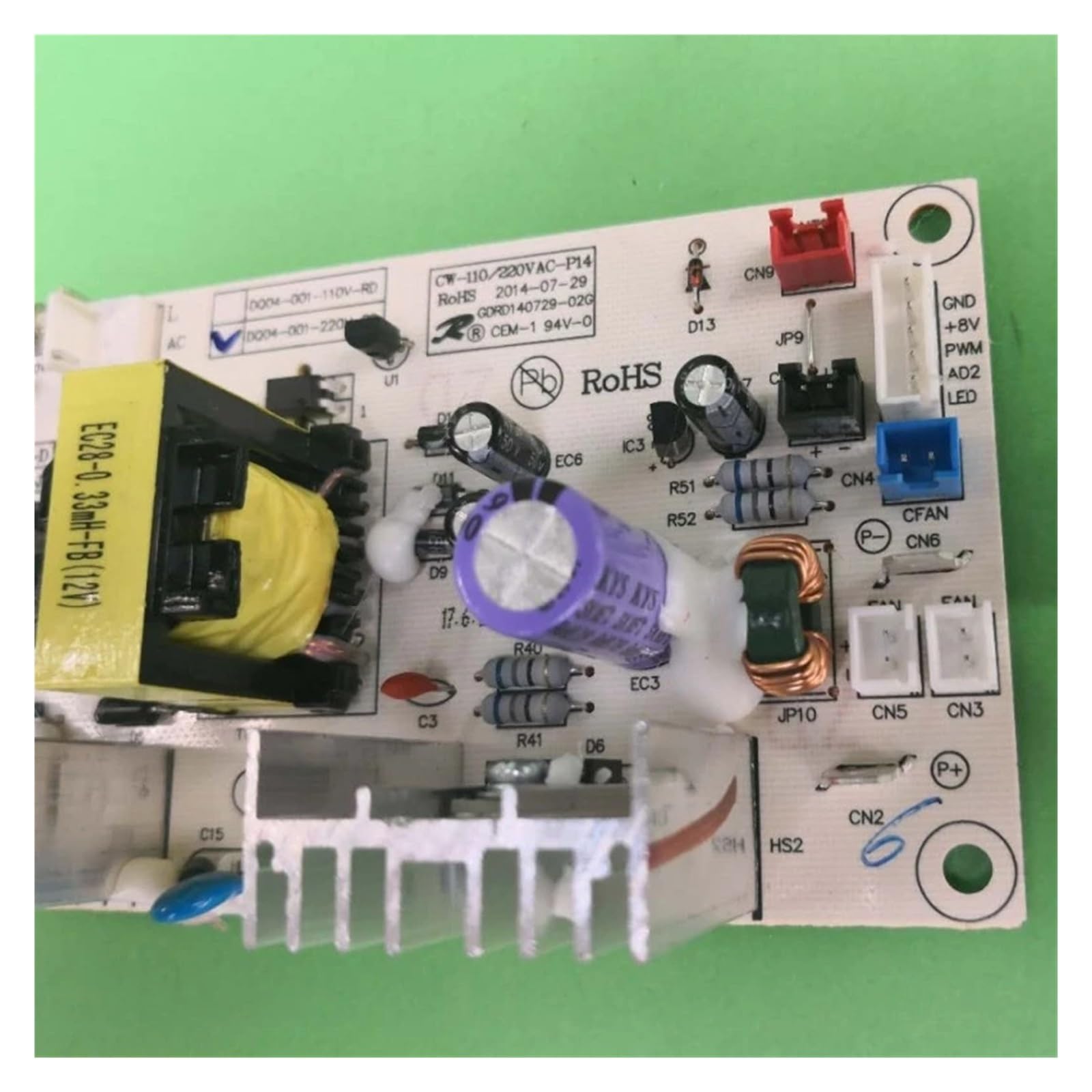 Carte De Circuit Imprimé For Cave À Vin DQ04-001-D DQ04-001-J Carte D'alimentation DQ04-01-220V-RDKWS-30T Remplacer La Carte De Commande Du Réfrigérateur À Vin.(DQ04-001-D)