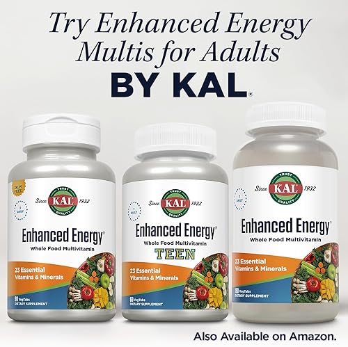 Miniatura 6 de Kal Energía mejorada para tabletas adolescentes, 60 unidades