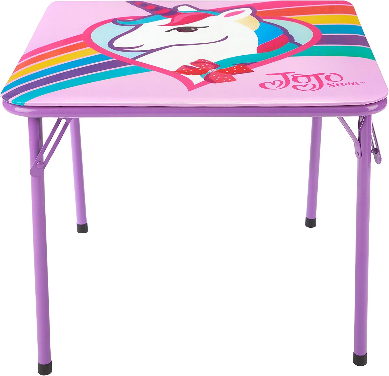 Idea Nuova JoJo Nickelodeon Siwa 3Piece Table & Chair Set with 2 Folding Chairs & 1 Table, Ages 3+ & JoJo Siwa Collapsible Children’s Toy Storage Trunk, Durable with Lid, Pink