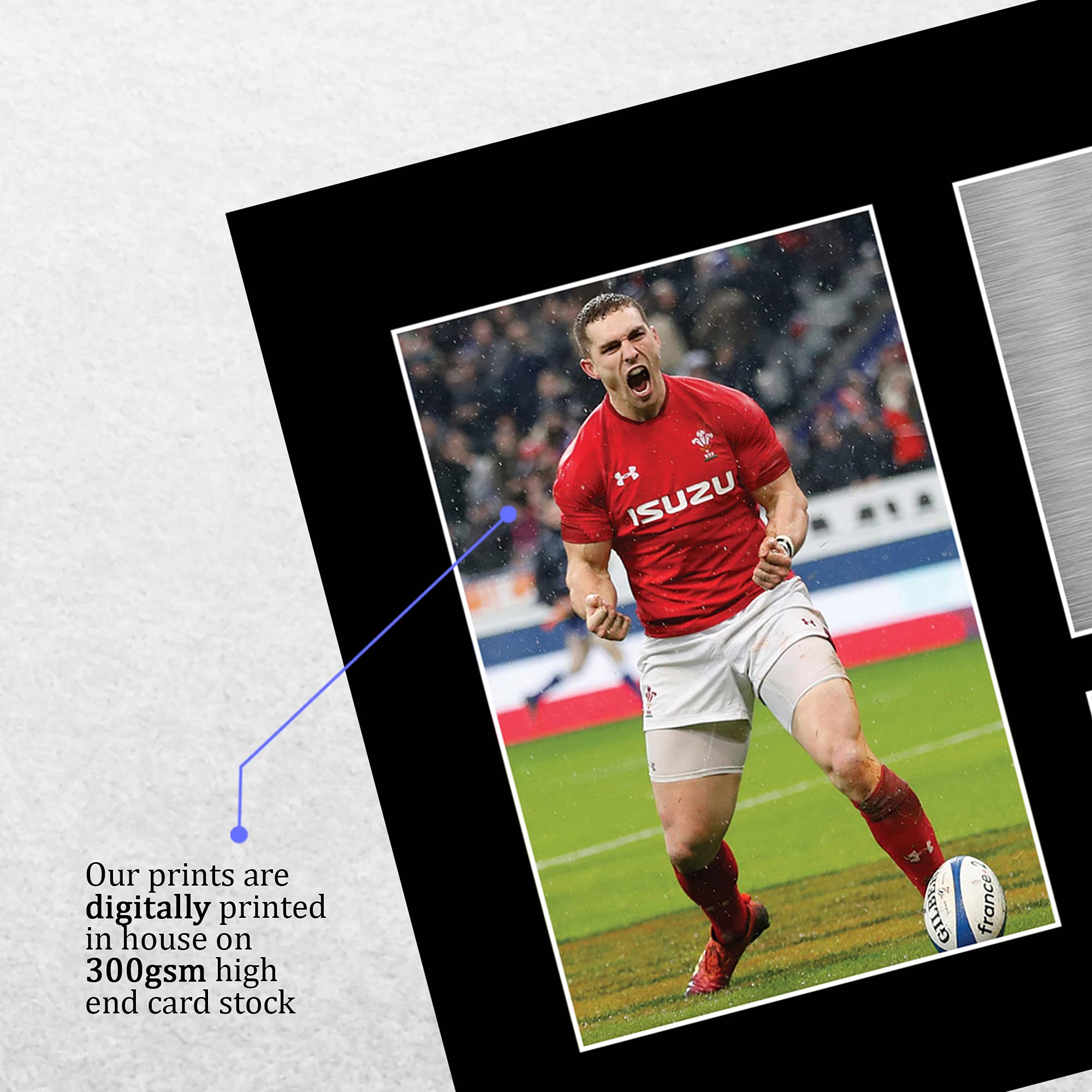 HWC Trading A4 George North Wales Gifts Printed Signed Autograph Picture for Rugby Union Fans, (Unframed) George North, 29.7L x 21W cm - Image 4