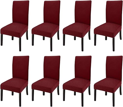 Miniatura 25 de GoodtoU Fundas para sillas de comedor negras, juego de 2, fundas elásticas y suaves para sillas de comedor, fundas protectoras lavables y extraíbles