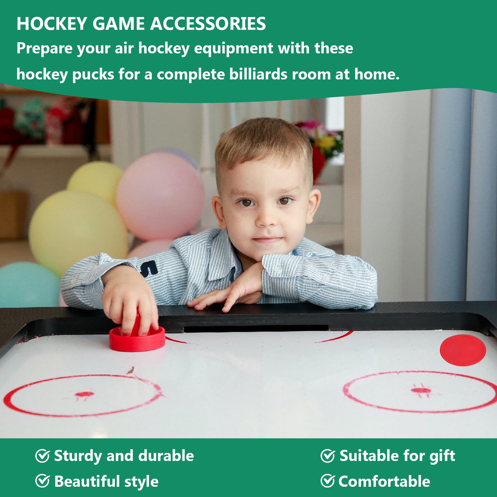 2 Pcs 60mm Air Hockey Replacement Set Portable Ice Hockey for Various Indoor Games Outdoor Activities Parties and Recreational Events Making it a Great Accessory for Air Hockey Enthusiasts - Image 4