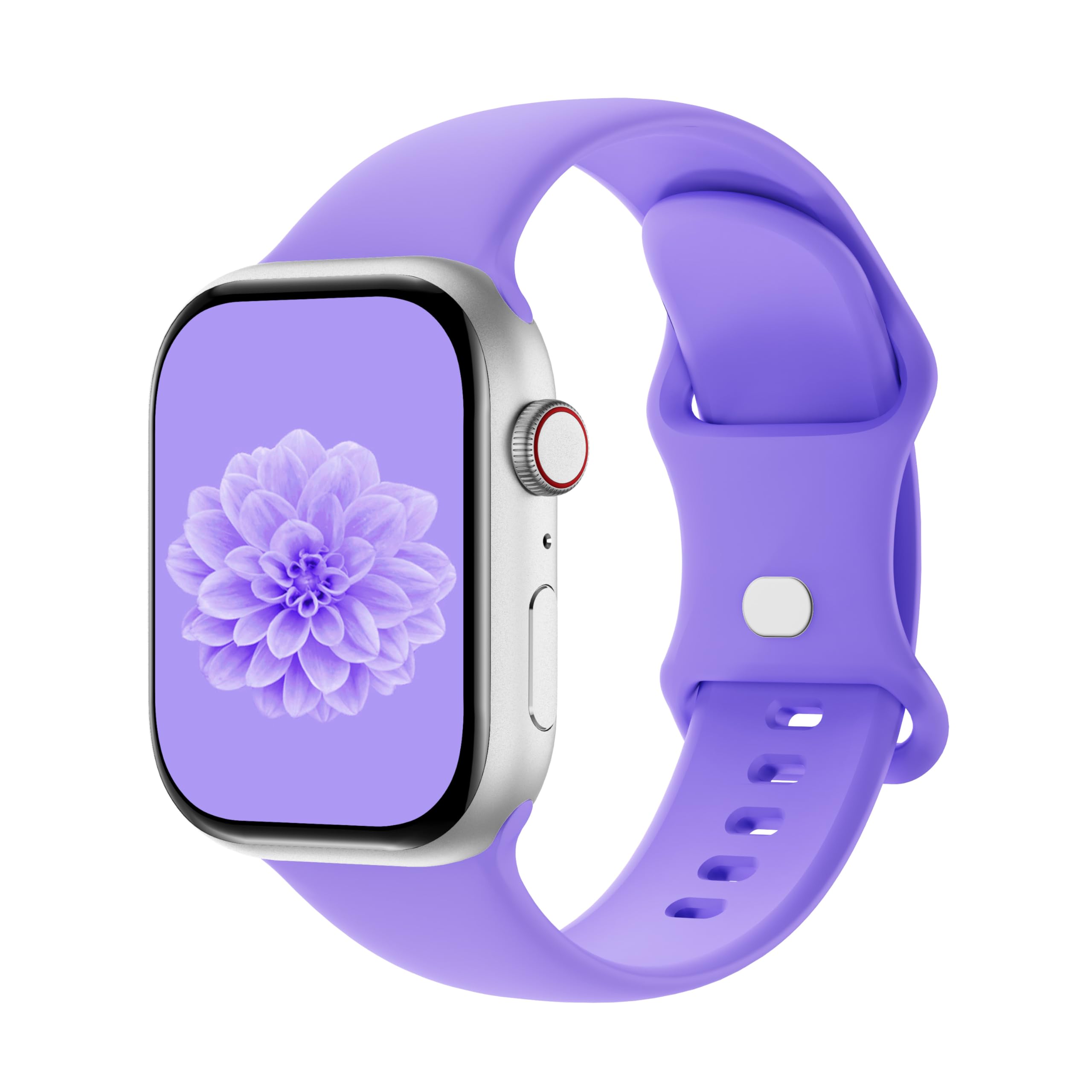 Aegce Silicone Sport Band Compatible with Apple Watch 41mm 40mm 42mm 38mm 46mm 45mm 44mm 49mm Women Men, Soft Strap Replacement Wristband for iWatch