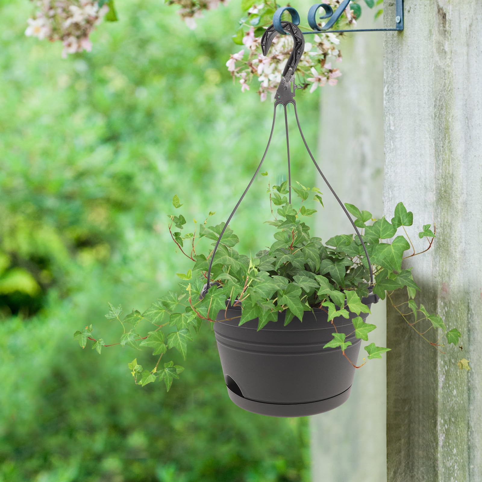 Cabilock 3 Stücke Blumenampel Pflanzampel Hängeampeln Hängender Blumentopf mit Haken Hängepflanztopf Pflanztopf Blumenkasten zum Aufhängen für Innen Außen Garten Balkon Terrasse