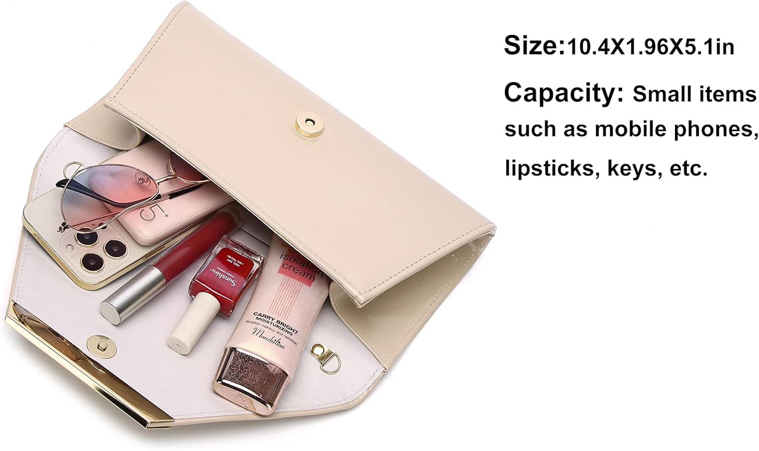 Women Patent Leather Fashion Clutch Purses Evening Bag Handbag Christmas gift - Image 6