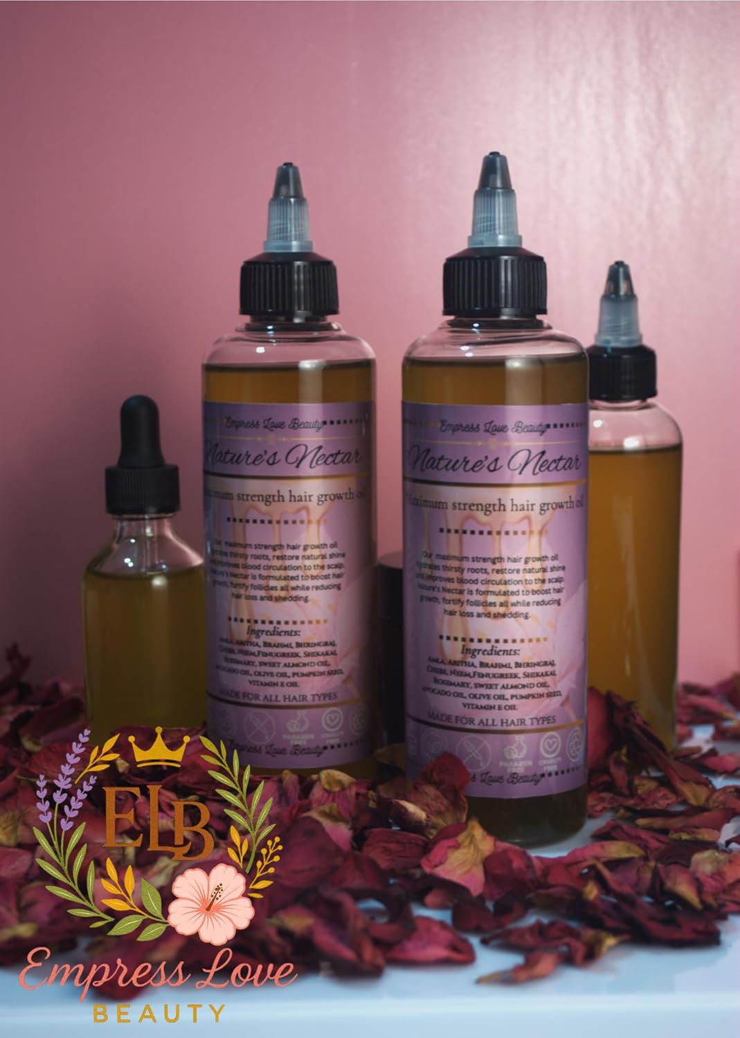 "Empress Love Beauty Nature's Nectar Hair Growth Oil, Ayurvedic Herbs and Oils Blend, for All Hair Types (8.4 OZ)"