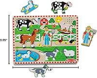 Vista 10 de Melissa & Doug - Rompecabezas con sonido (8 piezas), Granja de McDonald's, Multicolor
